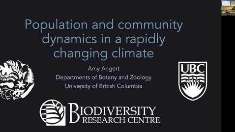 Thumbnail for Eminent Ecologist - Amy Angert - June 6th 2022