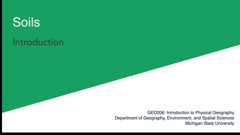 Thumbnail for entry GEO206: Introduction to Soil