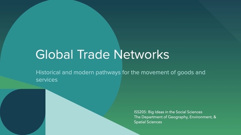 Thumbnail for ISS205: Big Idea 1: Puzzle Piece A: Global Shipping Networks