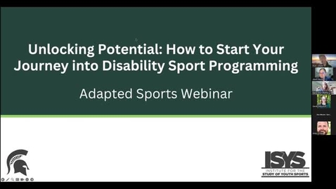 Thumbnail for entry Unlocking Potential: How to Start Your Journey into Disability Sport Programming