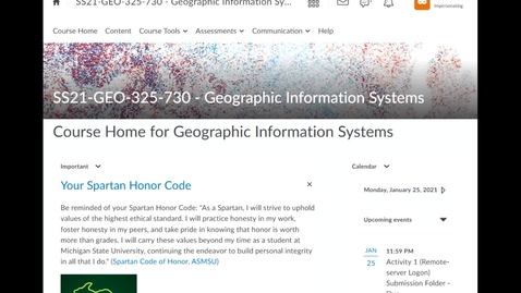 Thumbnail for entry Geo325v: How to view your grade and Instructor's feedback in an Submission Folder (dropbox)