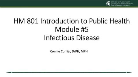 Thumbnail for HM 801 Module 5 Infectious Disease