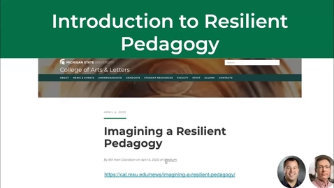 Thumbnail for Introduction to Resilient Pedagogy