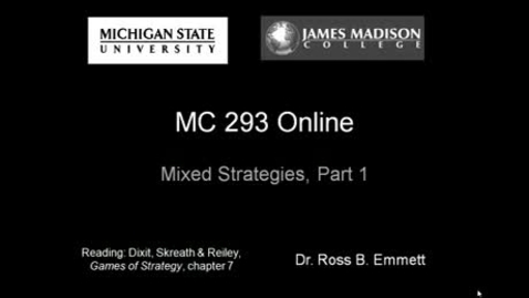 Thumbnail for Mixed Strategies, Part 1