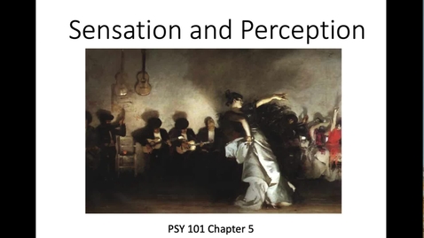 Thumbnail for entry Part 1 Introduction  _Sensation v. Perception