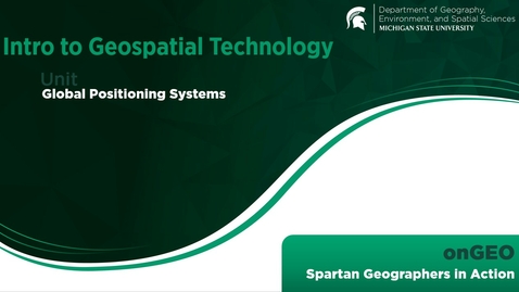 Thumbnail for onGEO-IGT: VIDEO: Global Positioning Systems
