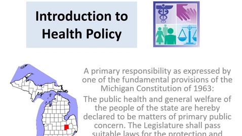 Thumbnail for entry Health Policy Development