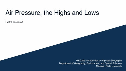 Thumbnail for GEO206: Let's Review: Highs and Lows
