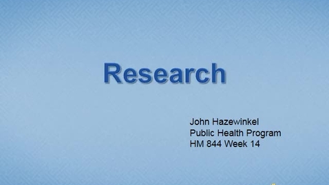 Thumbnail for HM844 Week-14-Lecture
