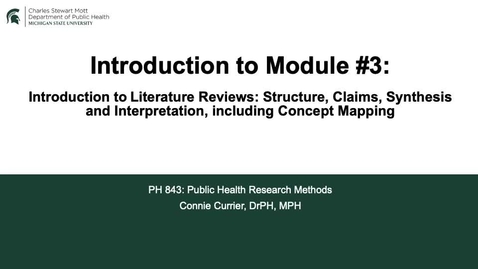 Thumbnail for PH 843 Module 3 Introduction