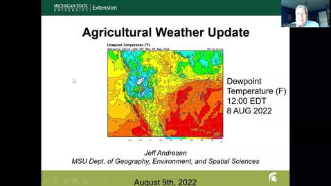 Thumbnail for entry Agricultural weather forecast for August 9, 2022