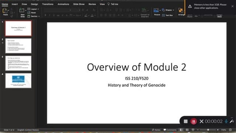 Thumbnail for entry Lecture 2 - Overview of Module 2