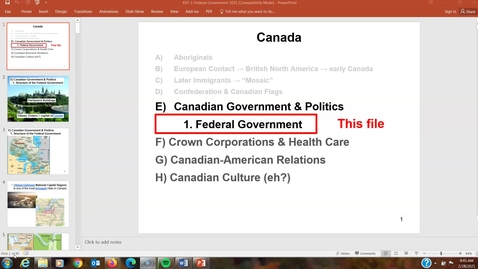 Thumbnail for entry GEO331: 1-Federal gov-Part 1