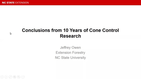 Thumbnail for entry 2022 CTRE: Conclusion of spring cone control research in North Carolina