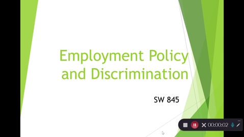 Thumbnail for Employment Policy &amp; Discrimination Summer '24