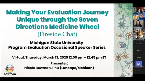 Thumbnail for Making Your Evaluation Journey Unique Through the Seven Directions Medicine Wheel