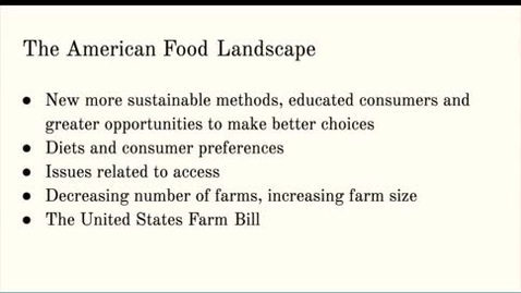 Thumbnail for ISS310: The American Food Landscape