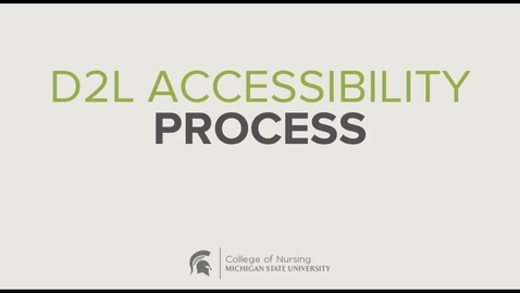 Thumbnail for MSU CON - D2L Accessibility Process