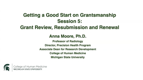 Thumbnail for Session 5:  Resubmission and Renewal