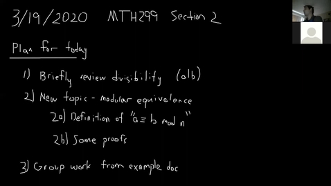 Thumbnail for 3/19 Modular equivalence