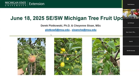 Thumbnail for Tree Fruit IPM Update for Southern Michigan June 18,  2025