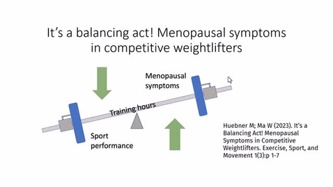 Thumbnail for entry Menopausal symptoms in competitive weightlifters