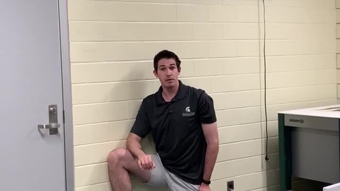 Thumbnail for Half Kneeling Thoracic Windmill Stretch on wall (Front Foot elevated)