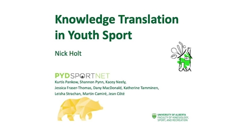 Thumbnail for entry Nick Holt &quot;Youth Sports Scientific Knowledge Translation&quot;