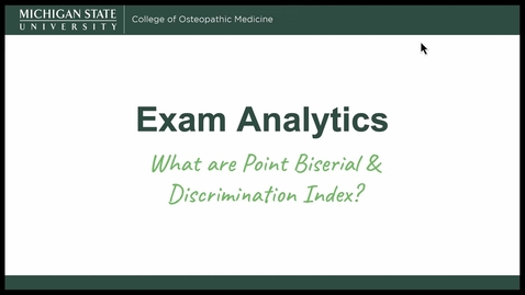 Thumbnail for Exam Analytics: Point Biserial &amp; Discrimination Index