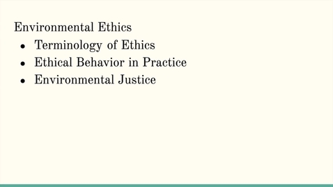 Thumbnail for ISS310: Environmental Ethics