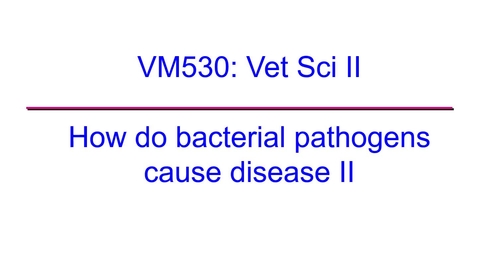 Thumbnail for entry VM 530-How do pathogens cause disease II