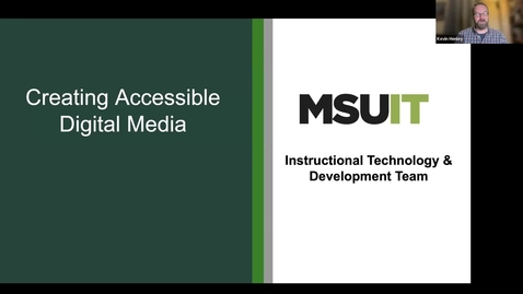 Thumbnail for entry Creating Accessible Digital Media