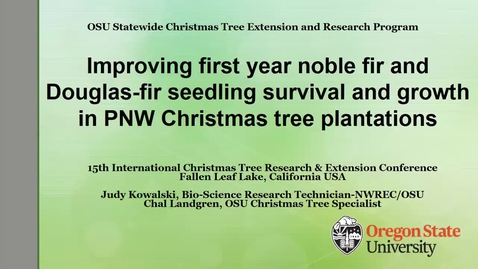 Thumbnail for entry 2022 CTRE: Improving first year noble and Douglas-fir seedling survival and growth in Pacific Northwest Christmas tree plantations