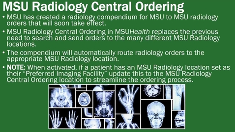 Thumbnail for MSU Radiology Central Ordering