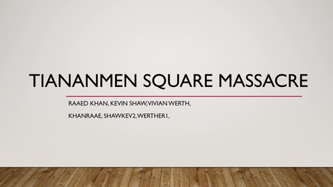Thumbnail for Tiananmen Square Massacre