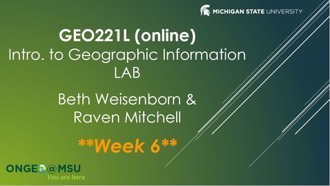 Thumbnail for entry Week 6 Notes (SS22 GEO 221LAB, section 730)