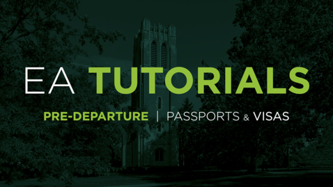 Thumbnail for entry Passports &amp; Visas | EA Tutorials
