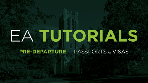 Thumbnail for Passports &amp; Visas | EA Tutorials