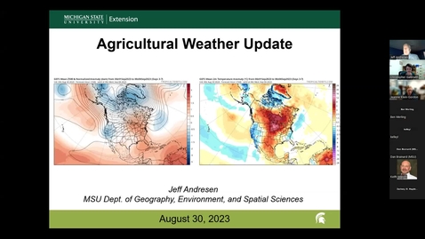 Thumbnail for entry Agricultural Weather Outlook for August 30, 2023