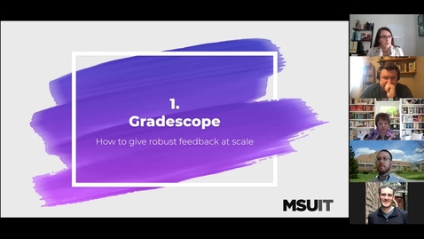 Thumbnail for entry Clip of IT Virtual Workshop - Tools for Consistent and Easier Grading: Gradescope