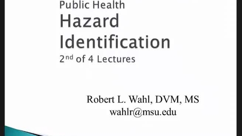 Thumbnail for entry HM816 Modules-3-4-Hazard-Identification-Lecture-2