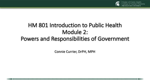 Thumbnail for HM 801 Module 2 Powers and Responsibilities of Government