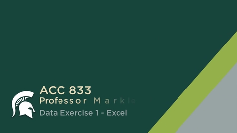 Thumbnail for Data Exercise 1 Solution - Excel