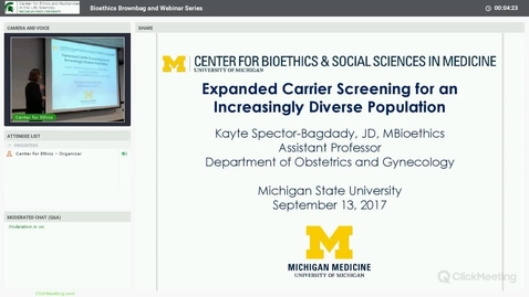 Thumbnail for entry Expanded Carrier Screening for an Increasingly Diverse Population: Embracing the Promise of the Future or Ignoring the Sins of the Past?