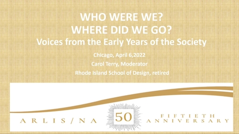 Thumbnail for Who Were We?  Where Did We Go?  Voices from the Early Years of the Society