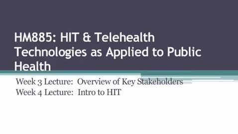 Thumbnail for HM 885 Module 3_4 Lecture