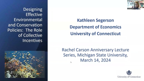 Thumbnail for 2024 Rachel Carson Distinguished Lecture by Kathleen Segerson