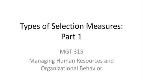 Thumbnail for entry 3.Types of Selection Measures.Part 1
