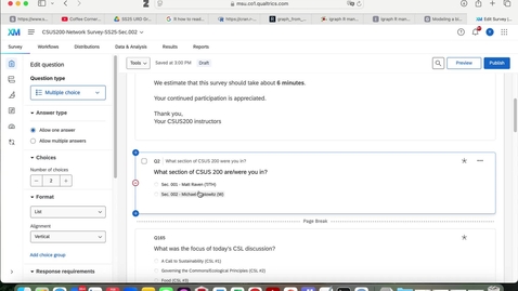 Thumbnail for Qualtrics survey-add and edit choice text-rearrange