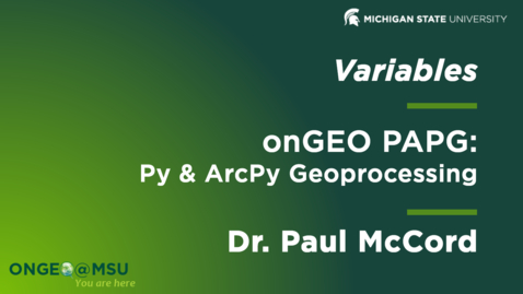 Thumbnail for onGEO-PAPG: L3 - Variables